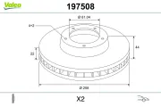 Bremsscheibe VALEO 197508