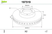 Bremsscheibe Hinterachse VALEO 197519