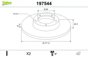 Bremsscheibe VALEO 197544