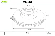 Bremsscheibe Vorderachse VALEO 197561