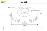 Bremsscheibe VALEO 197565