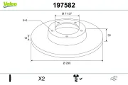 Bremsscheibe VALEO 197582