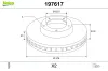 Bremsscheibe Vorderachse VALEO 197617 Bild Bremsscheibe Vorderachse VALEO 197617