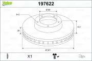 Bremsscheibe Vorderachse VALEO 197622
