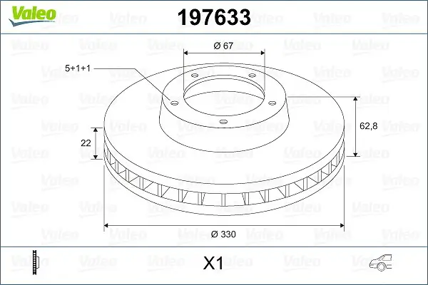 Bremsscheibe Hinterachse VALEO 197633