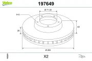 Bremsscheibe VALEO 197649