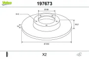 Bremsscheibe Hinterachse VALEO 197673