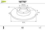 Bremsscheibe Hinterachse VALEO 197707