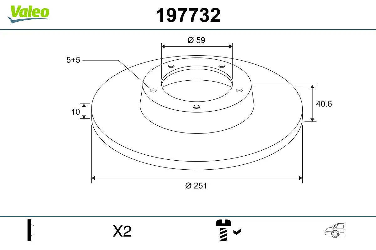 Bremsscheibe Hinterachse VALEO 197732