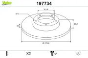 Bremsscheibe Hinterachse VALEO 197734
