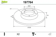 Bremsscheibe Hinterachse VALEO 197764
