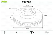 Bremsscheibe Vorderachse VALEO 197767