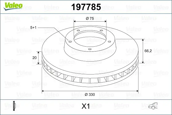 Bremsscheibe Hinterachse VALEO 197785