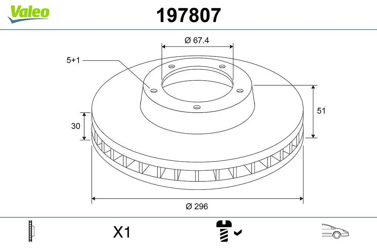 Bremsscheibe VALEO 197807