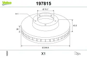 Bremsscheibe Vorderachse VALEO 197815
