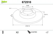 Bremsscheibe VALEO 672510