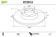 Bremsscheibe Hinterachse VALEO 672512