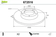 Bremsscheibe Hinterachse VALEO 672516