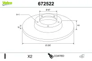 Bremsscheibe VALEO 672522