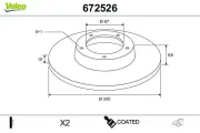 Bremsscheibe Hinterachse VALEO 672526