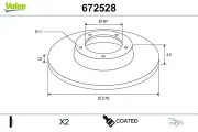 Bremsscheibe Vorderachse VALEO 672528