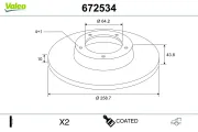 Bremsscheibe Hinterachse VALEO 672534