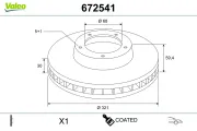 Bremsscheibe Vorderachse VALEO 672541