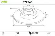 Bremsscheibe Hinterachse VALEO 672546