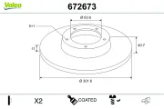 Bremsscheibe VALEO 672673