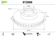 Bremsscheibe Hinterachse VALEO 672686