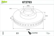 Bremsscheibe Vorderachse VALEO 672703