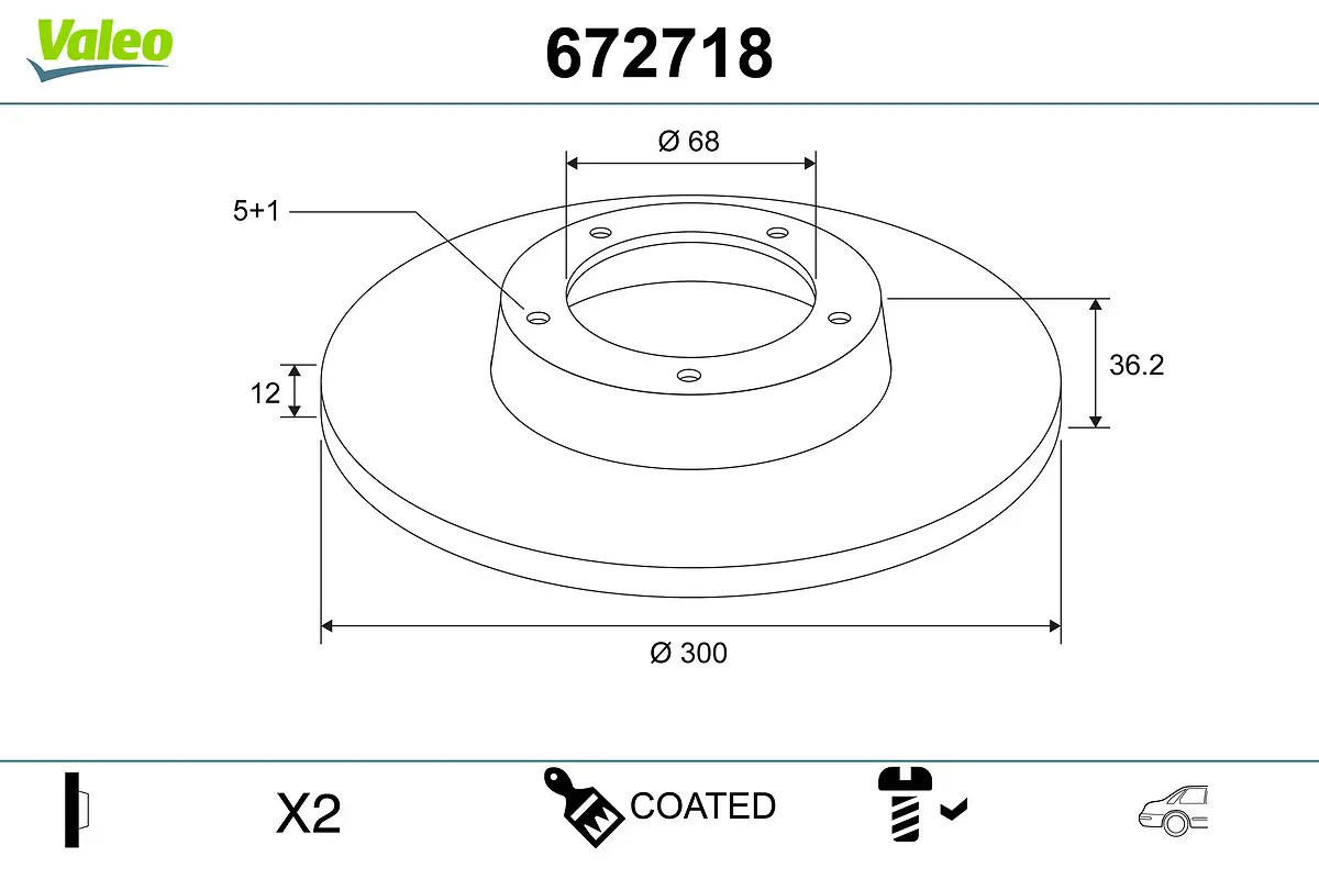 Bremsscheibe VALEO 672718