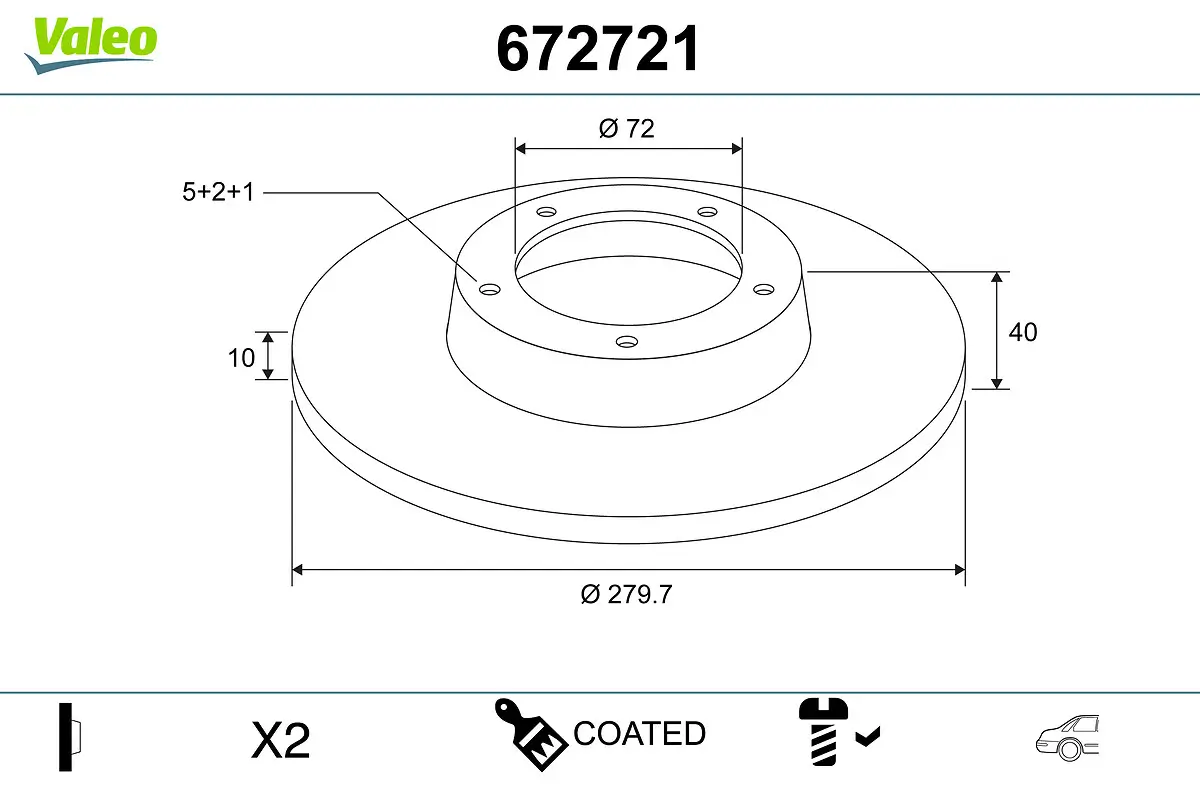 Bremsscheibe Hinterachse VALEO 672721