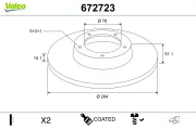 Bremsscheibe VALEO 672723