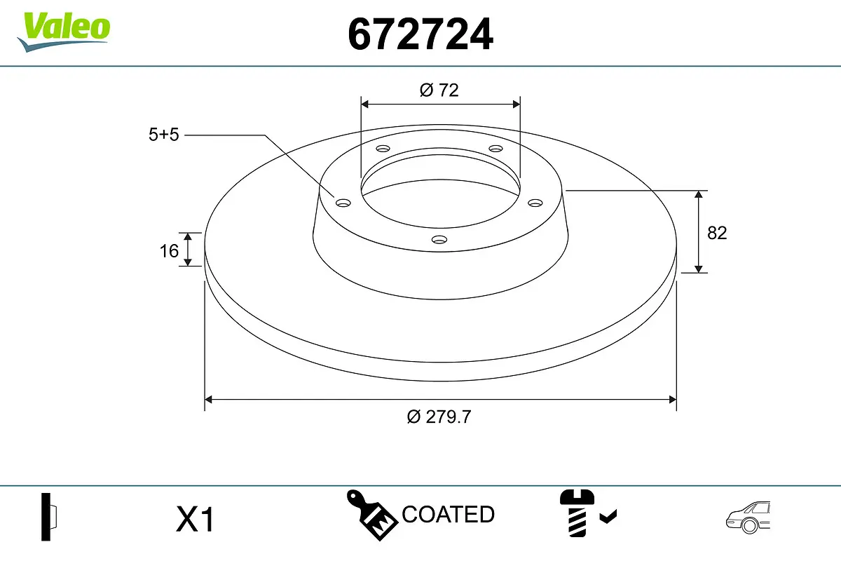 Bremsscheibe Hinterachse VALEO 672724