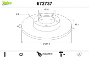 Bremsscheibe VALEO 672737