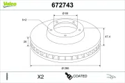 Bremsscheibe Vorderachse VALEO 672743