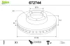 Bremsscheibe Vorderachse VALEO 672744
