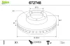 Bremsscheibe Vorderachse VALEO 672748