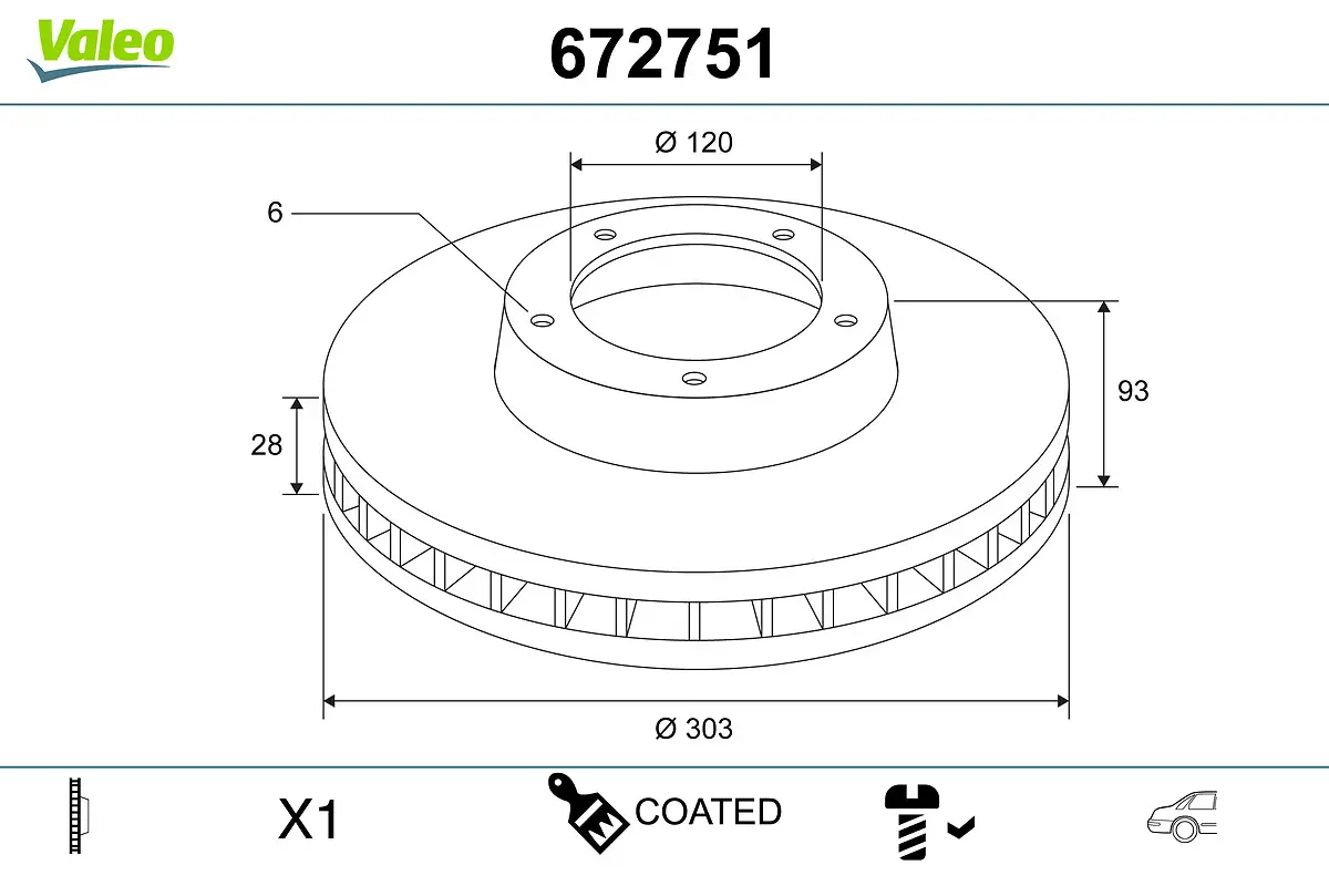 Bremsscheibe Hinterachse VALEO 672751