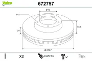 Bremsscheibe VALEO 672757