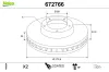 Bremsscheibe Vorderachse VALEO 672766