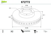 Bremsscheibe VALEO 672772