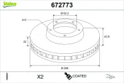 Bremsscheibe Vorderachse VALEO 672773