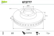 Bremsscheibe VALEO 672777