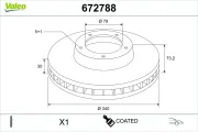 Bremsscheibe Vorderachse VALEO 672788