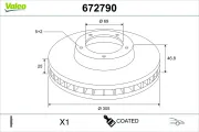Bremsscheibe Vorderachse VALEO 672790