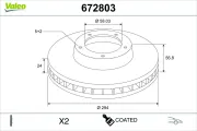 Bremsscheibe Vorderachse VALEO 672803