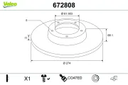 Bremsscheibe Hinterachse VALEO 672808