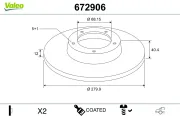 Bremsscheibe VALEO 672906